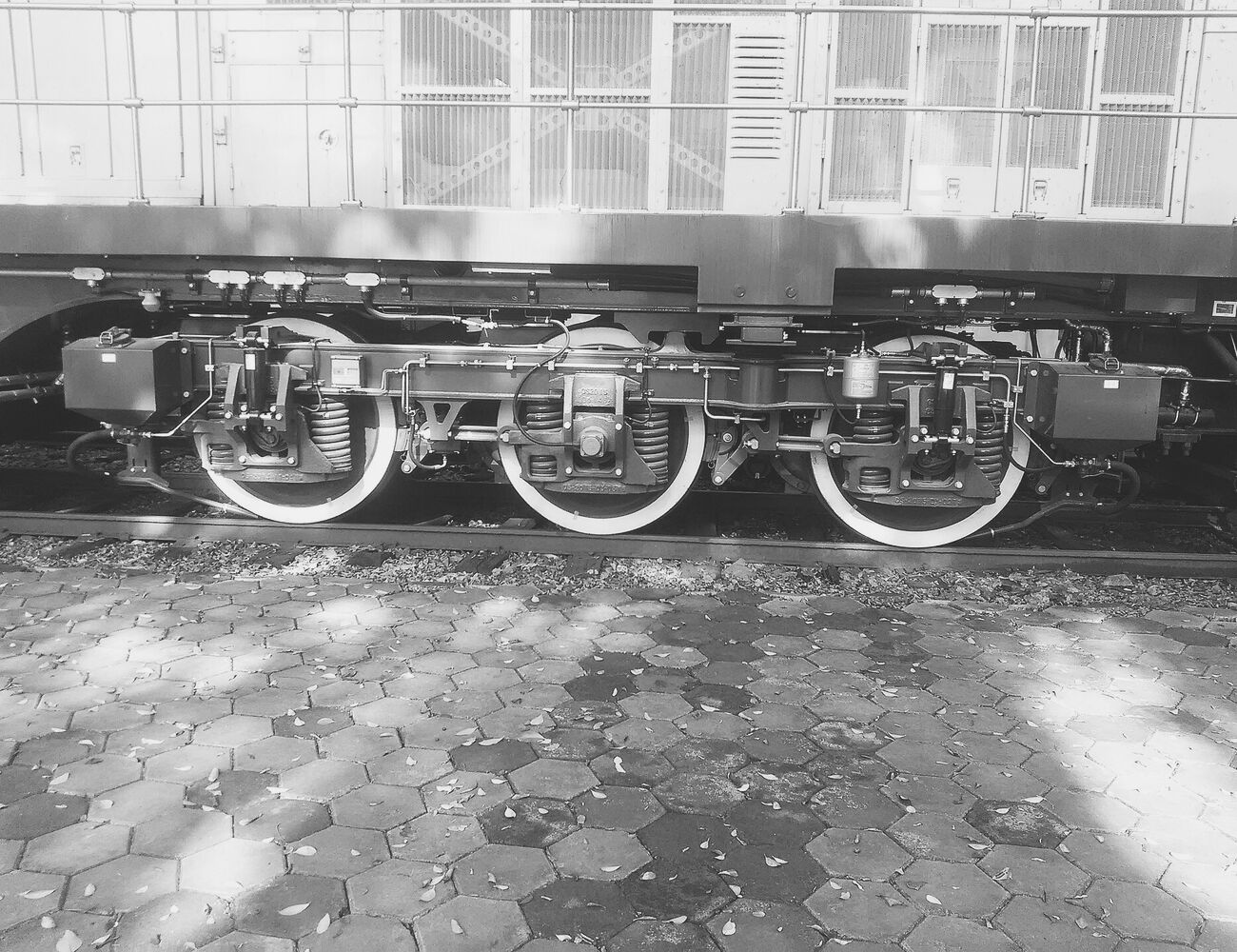 Railway bogie and running gear detail